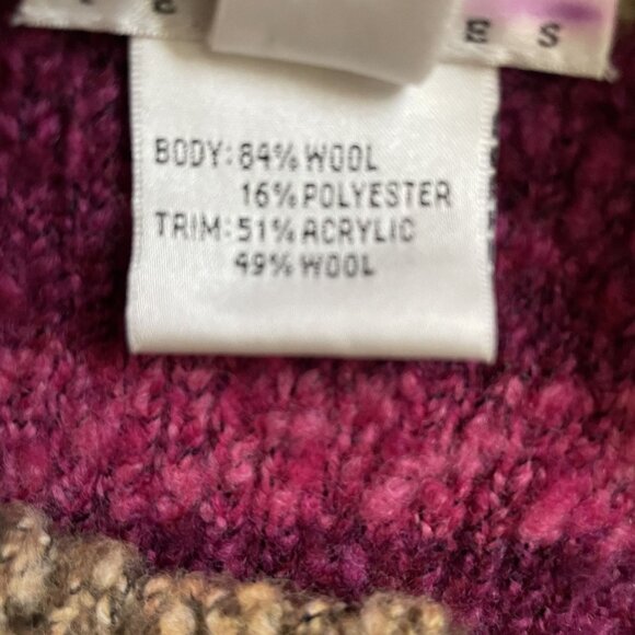 Vintage Womens Sweater Talbots Wool Button Up Sweater Size M Knit Cardigan u - Picture 10 of 10